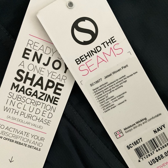 NWT Jetset Woven Pants Navy Gym Workout Pants - Picture 2 of 6